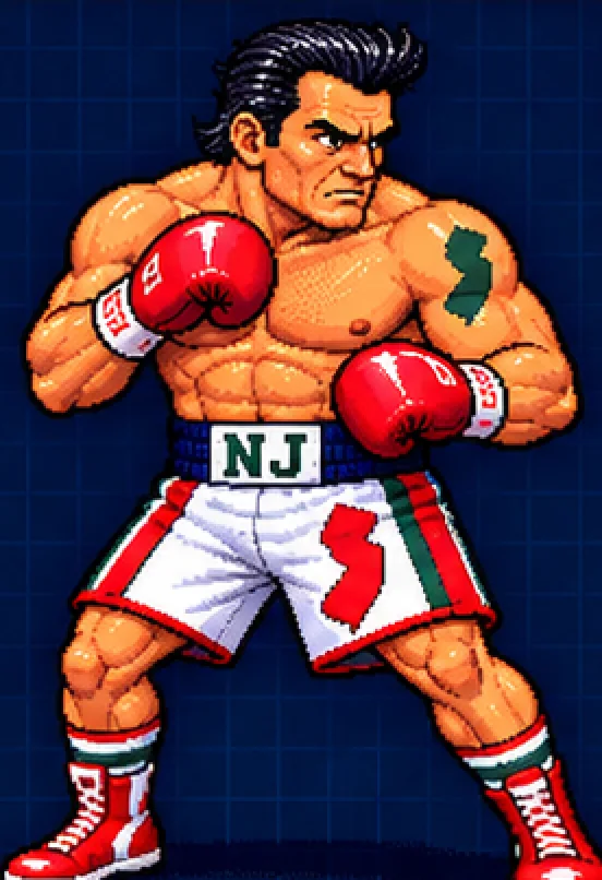 Jersey Cory, Light Heavyweight contender, in his fighting stance.