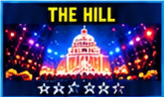 The Hill arena, the Capitol dome under fireworks