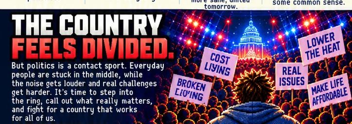 The country feels divided: Joe Public is worn out by nonstop noise, broken promises, cost of living and rising tension.